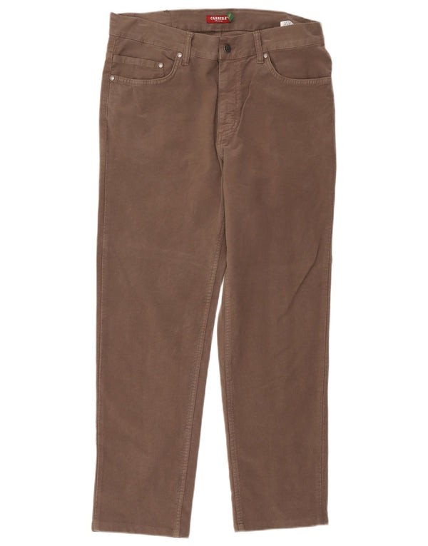 Carrera Mens 700 Straight Casual Trousers W33 L27 Brown Cotton