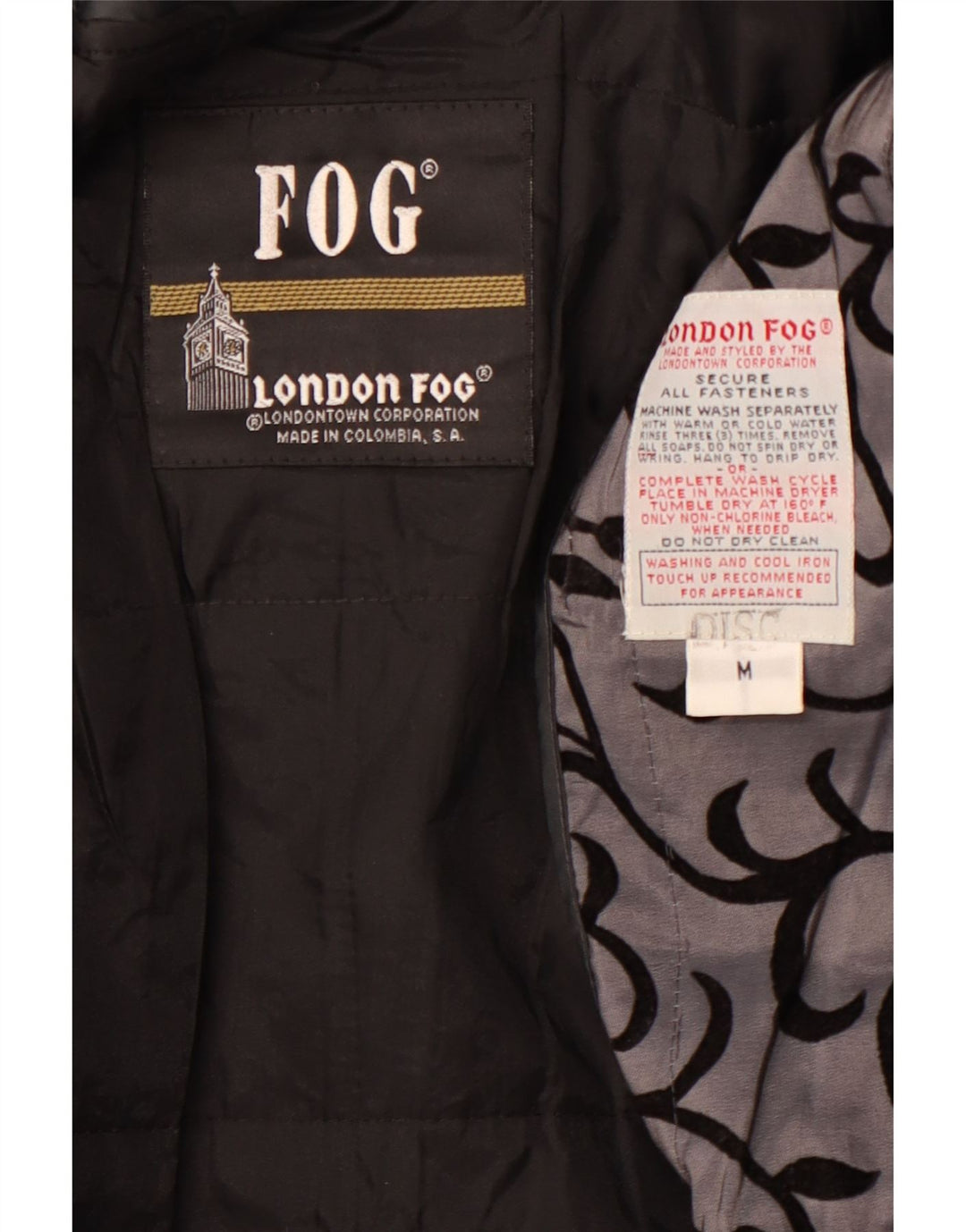 LONDON FOG Womens Oversized Windbreaker Jacket UK 14 Medium Grey Floral