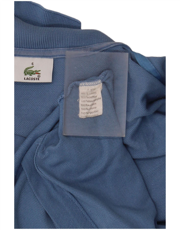 Lacoste Mens Polo Shirt Size 6 2XL Blue Cotton