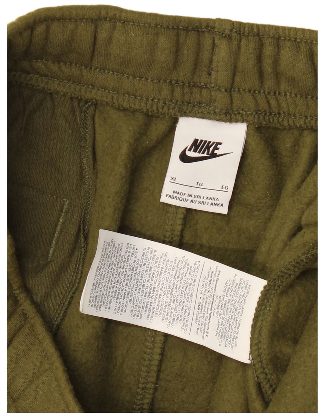 Nike Mens Tracksuit Trousers Joggers XL  Khaki Cotton