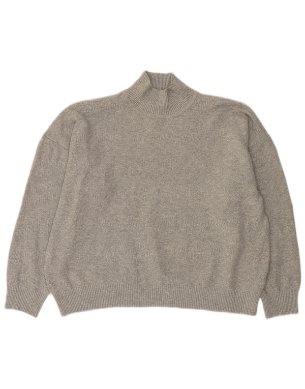 Marks & Spencer Womens Turtle Neck Jumper Sweater UK 16 Large Grey
