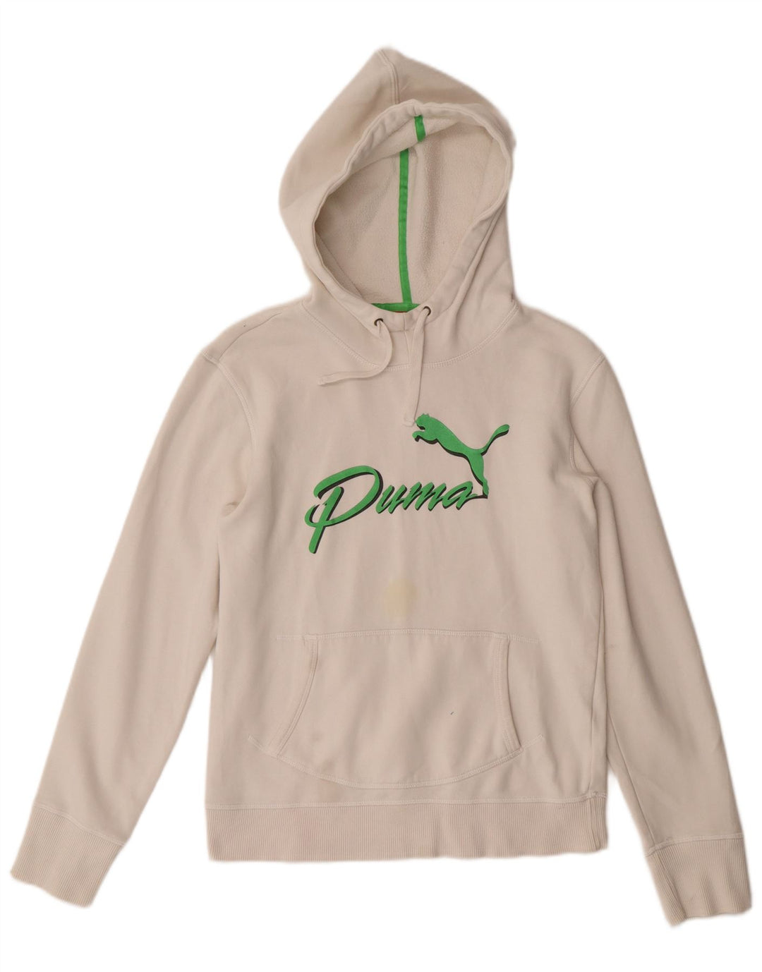 Puma Womens Graphic Hoodie Jumper UK 12 Medium  White