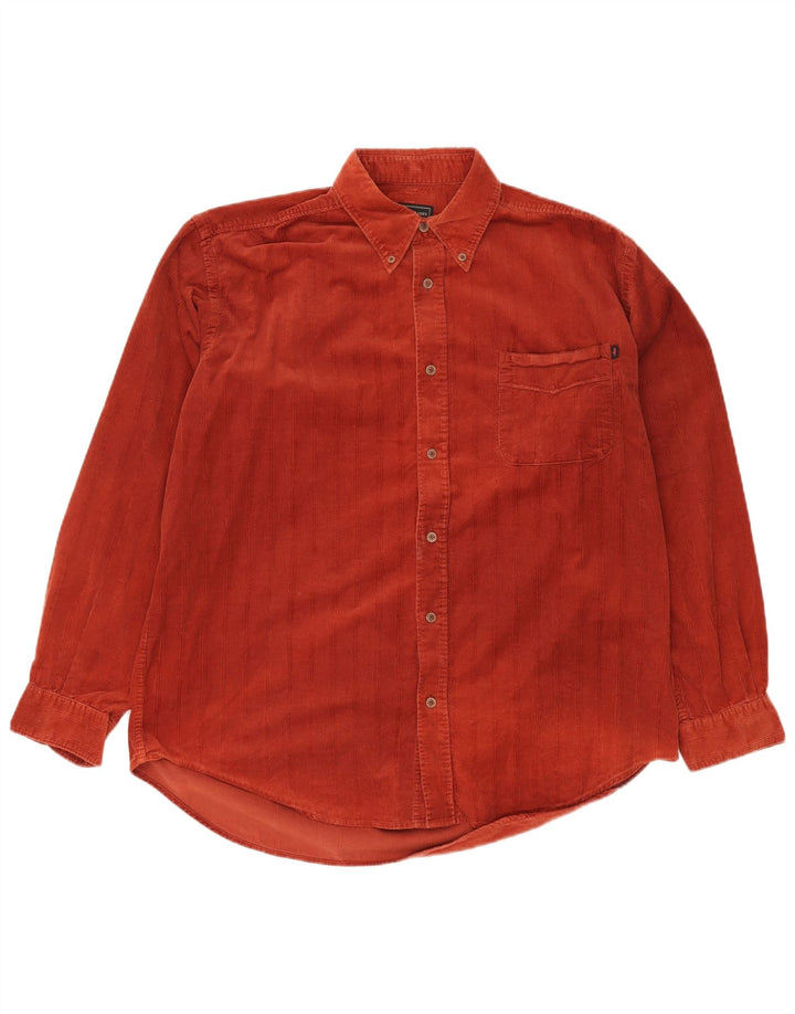 MARLBORO CLASSICS Mens Corduroy Shirt XL Red Cotton