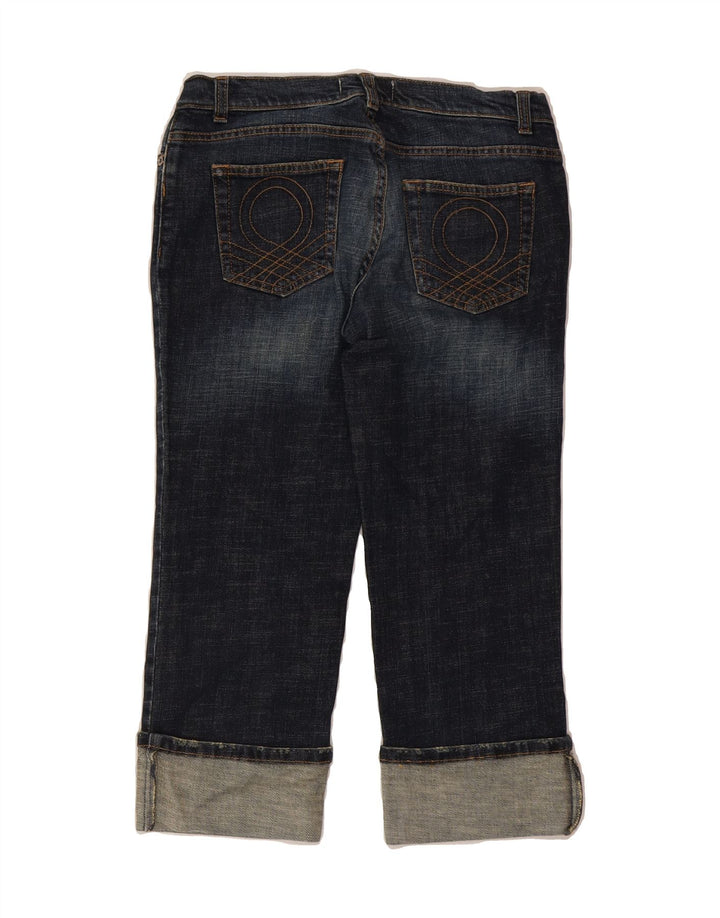 BENETTON Womens Cropped Jeans IT 42 Medium W30 L20 Blue Cotton Vintage Benetton and Second-Hand Benetton from Messina Hembry 