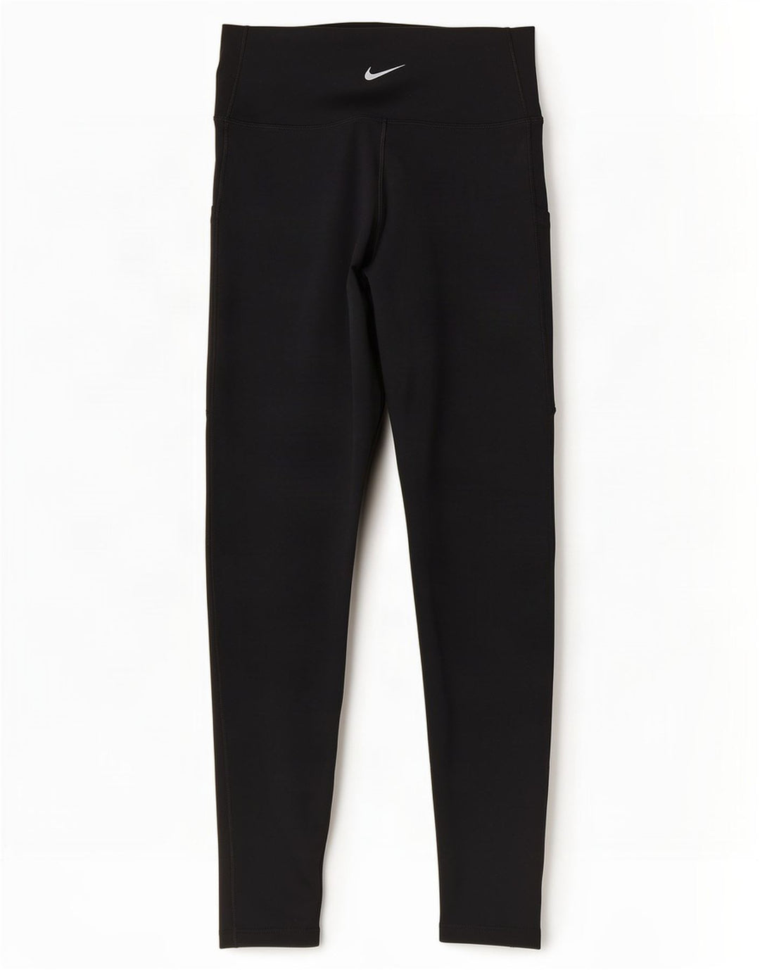Nike Womens Dri Fit Crop Leggings UK 12 Medium Black Polyester