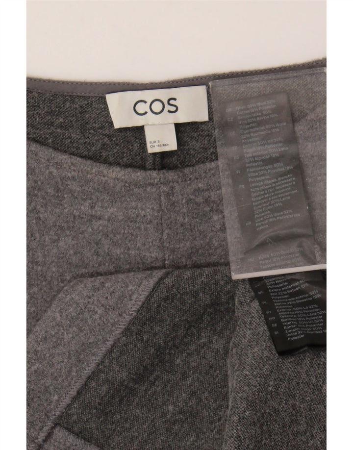 Cos Womens Long Sleeve Jumper Dress UK 10 Small Grey Wool