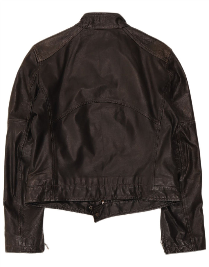 Victory Womens Leather Jacket IT 42 Medium Black Leather