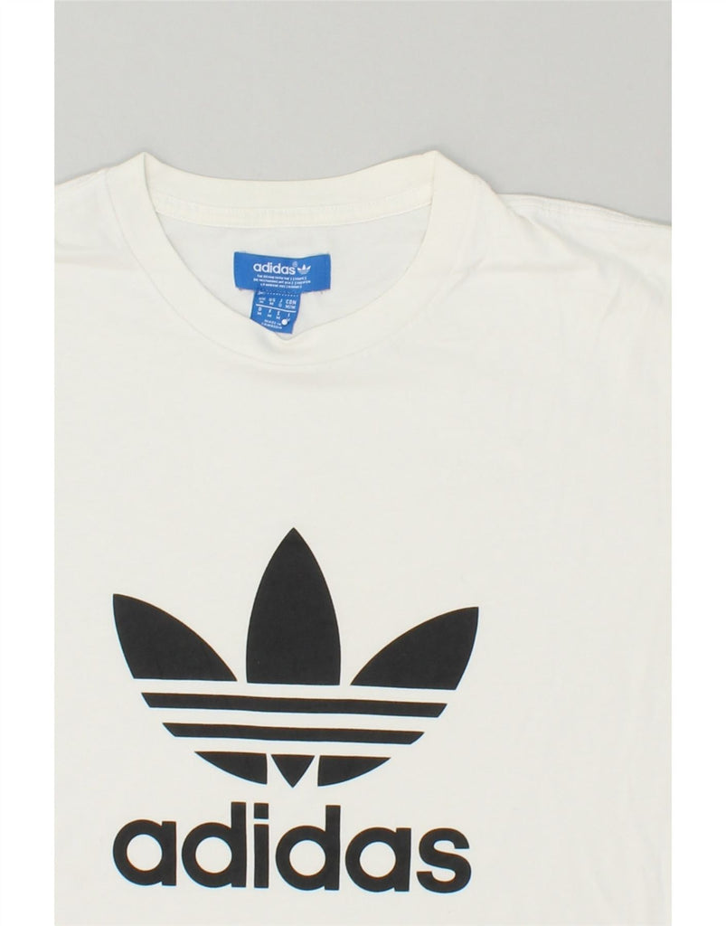 ADIDAS Mens Graphic T-Shirt Top Medium White | Vintage Adidas | Thrift | Second-Hand Adidas | Used Clothing | Messina Hembry 