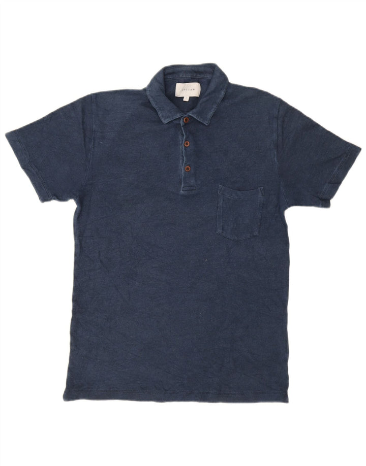 Jigsaw Mens Polo Shirt Small Navy Blue Cotton