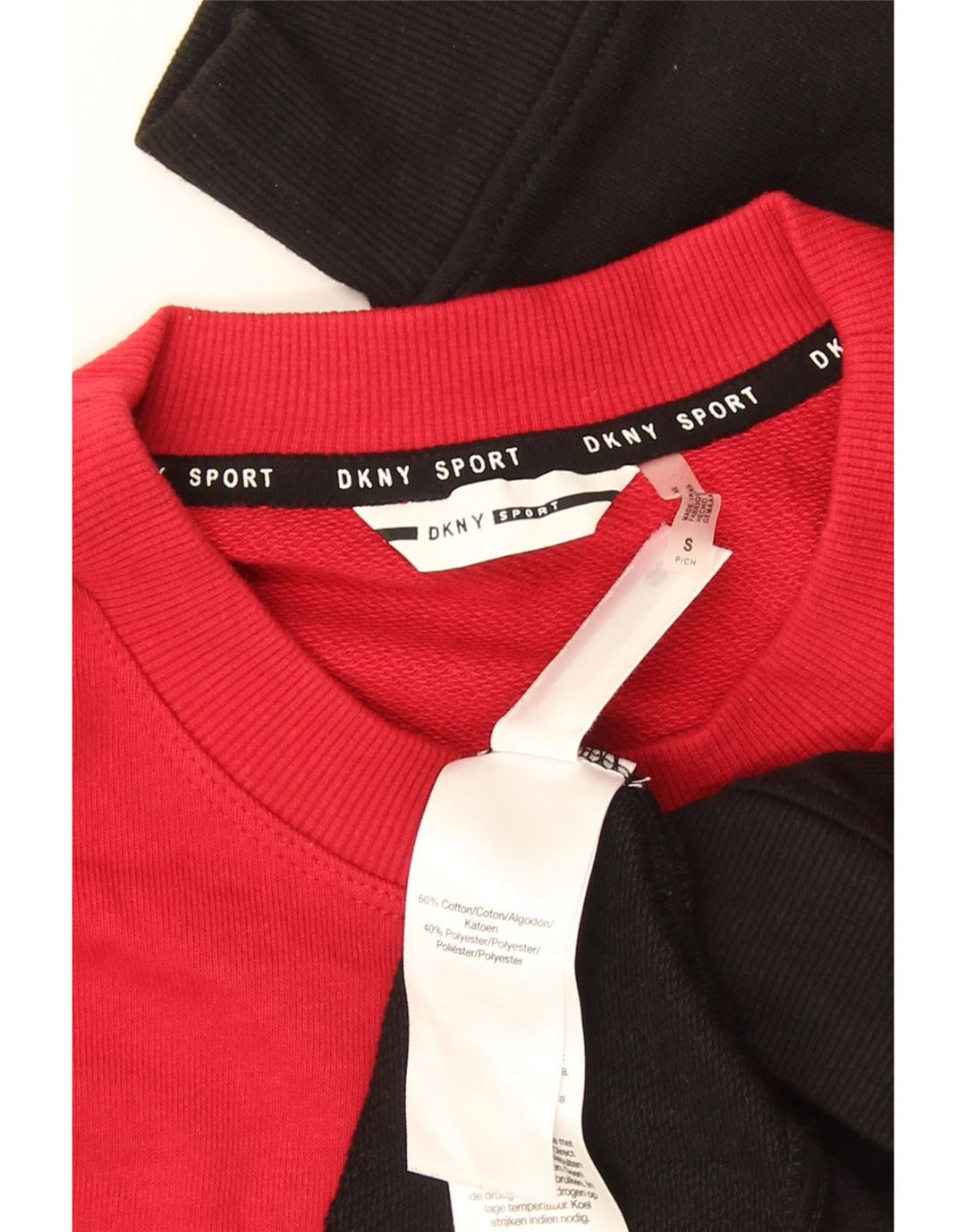 Dkny Womens Graphic Sweatshirt Jumper UK 10 Small Multicoloured Colourblock