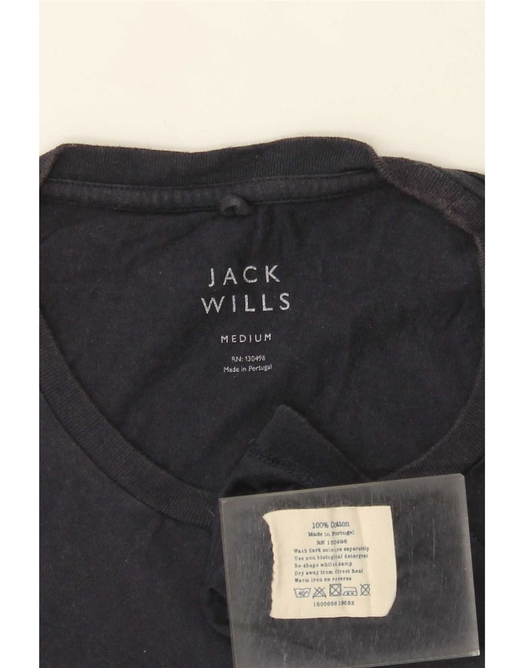 Jack Wills Mens T-Shirt Top Medium Navy Blue Cotton