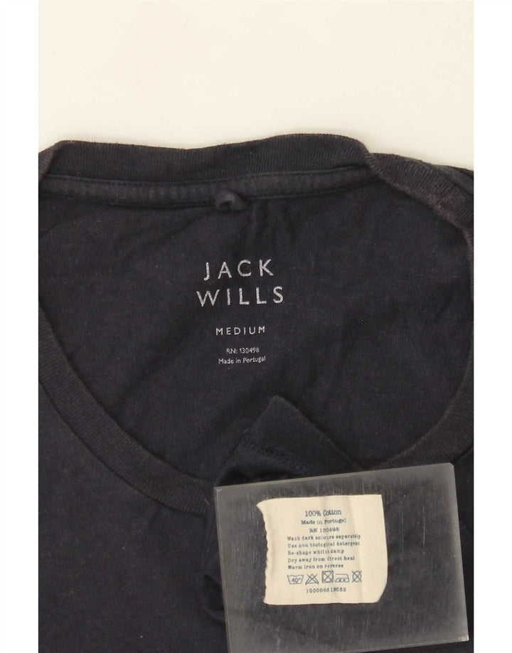Jack Wills Mens T-Shirt Top Medium Navy Blue Cotton
