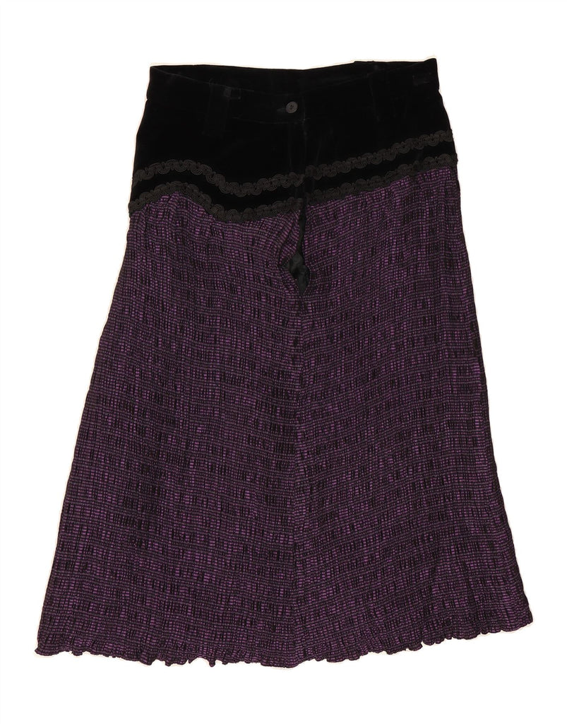 VINTAGE Womens A-Line Skirt IT 46 Large W28  Purple Pinstripe Vintage Vintage and Second-Hand Vintage from Messina Hembry 