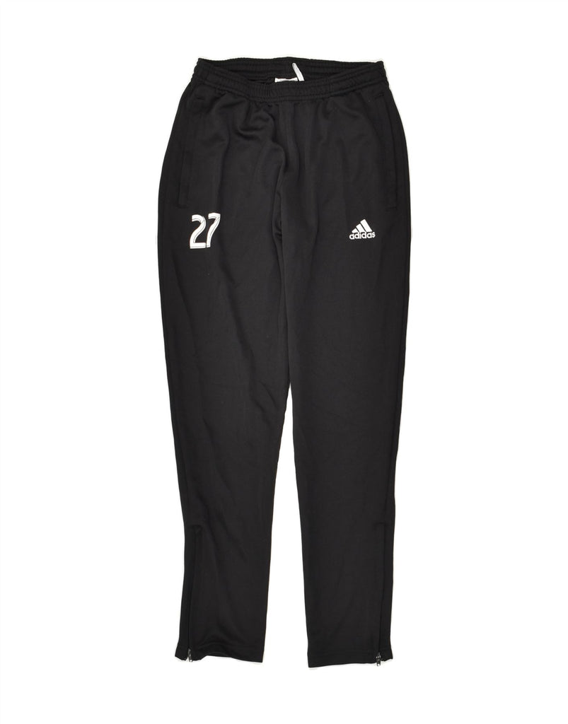 ADIDAS Boys Tracksuit Trousers 11-12 Years Black Polyester | Vintage Adidas | Thrift | Second-Hand Adidas | Used Clothing | Messina Hembry 