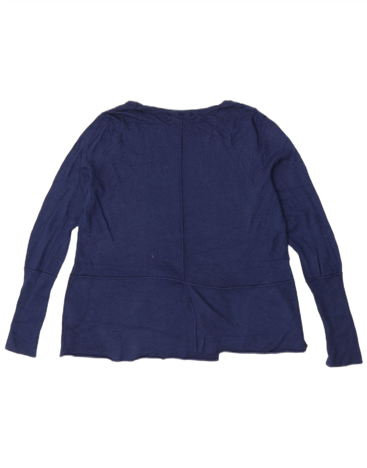 Phase Eight Womens Oversized Boat Neck Jumper Sweater UK 10 Small Navy Blue