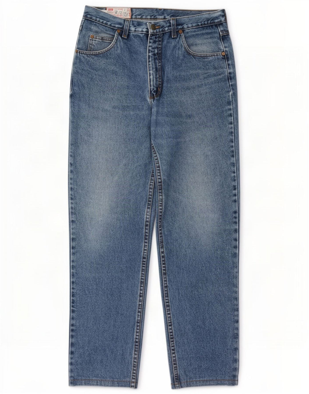 Rifle Mens Tapered Jeans W34 L31 Blue Cotton