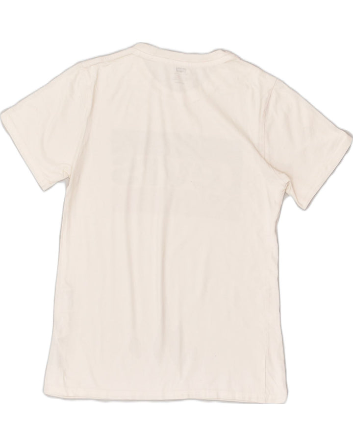 LEVI'S Womens Graphic T-Shirt Top UK 6 XS White Cotton | Vintage Levi's | Thrift | Second-Hand Levi's | Used Clothing | Messina Hembry 
