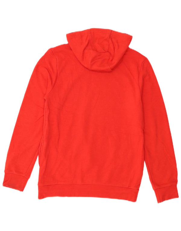 Adidas Girls Graphic Hoodie Jumper 12-13 Years Red Cotton