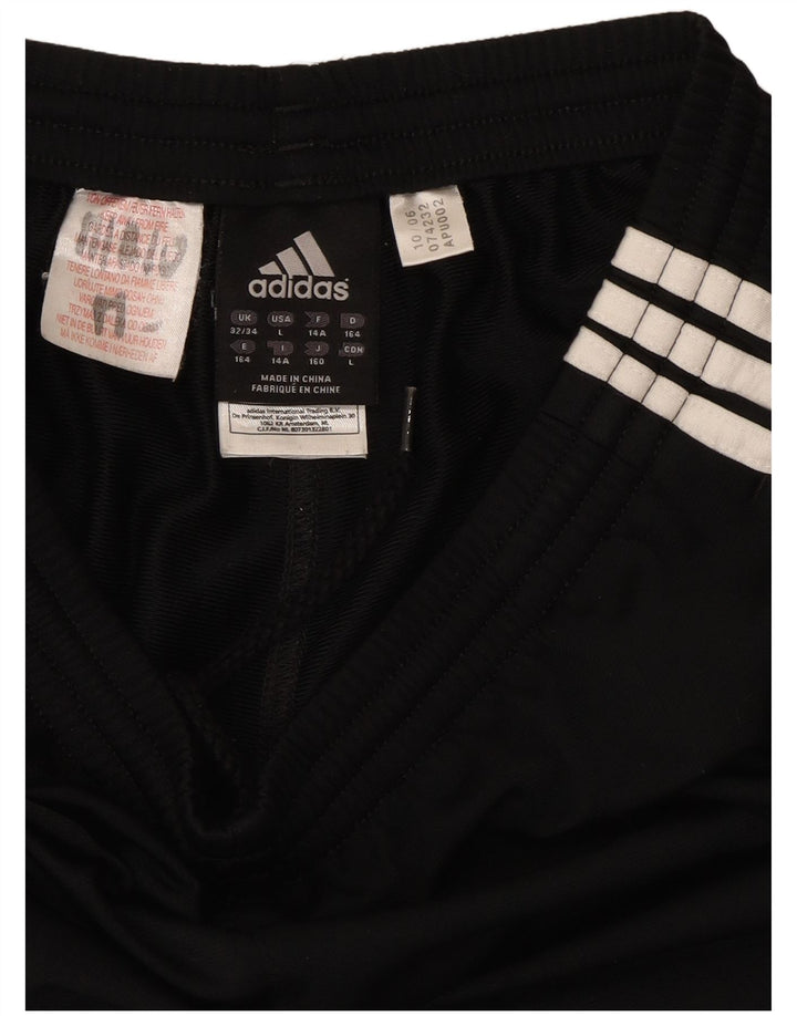Adidas Boys Tracksuit Trousers 13-14 Years  Black Colourblock Polyester