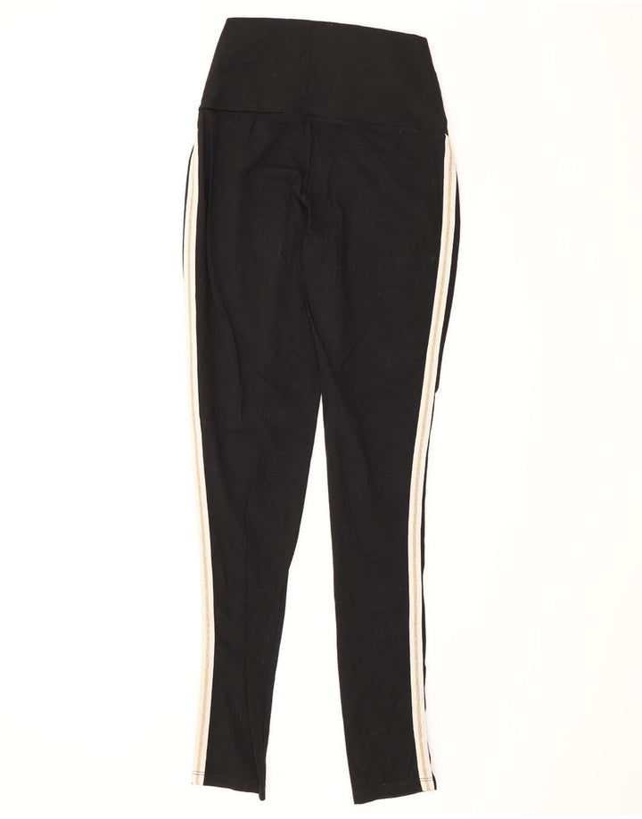 MINT VELVET Womens Leggings UK 12 Medium Black Colourblock Cotton