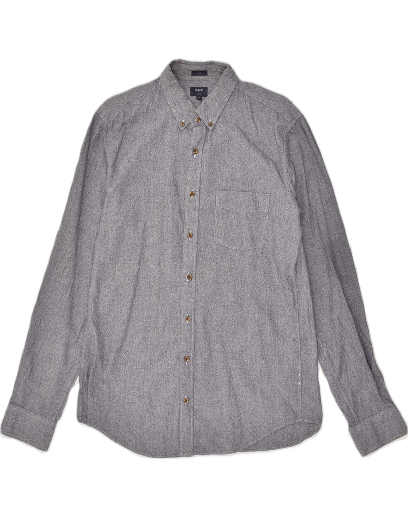 J. CREW Mens Slim Shirt Large Grey Cotton | Vintage J. Crew | Thrift | Second-Hand J. Crew | Used Clothing | Messina Hembry 