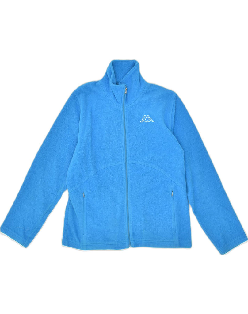 KAPPA Womens Fleece Jacket UK 14 Medium Blue Polyester | Vintage Kappa | Thrift | Second-Hand Kappa | Used Clothing | Messina Hembry 