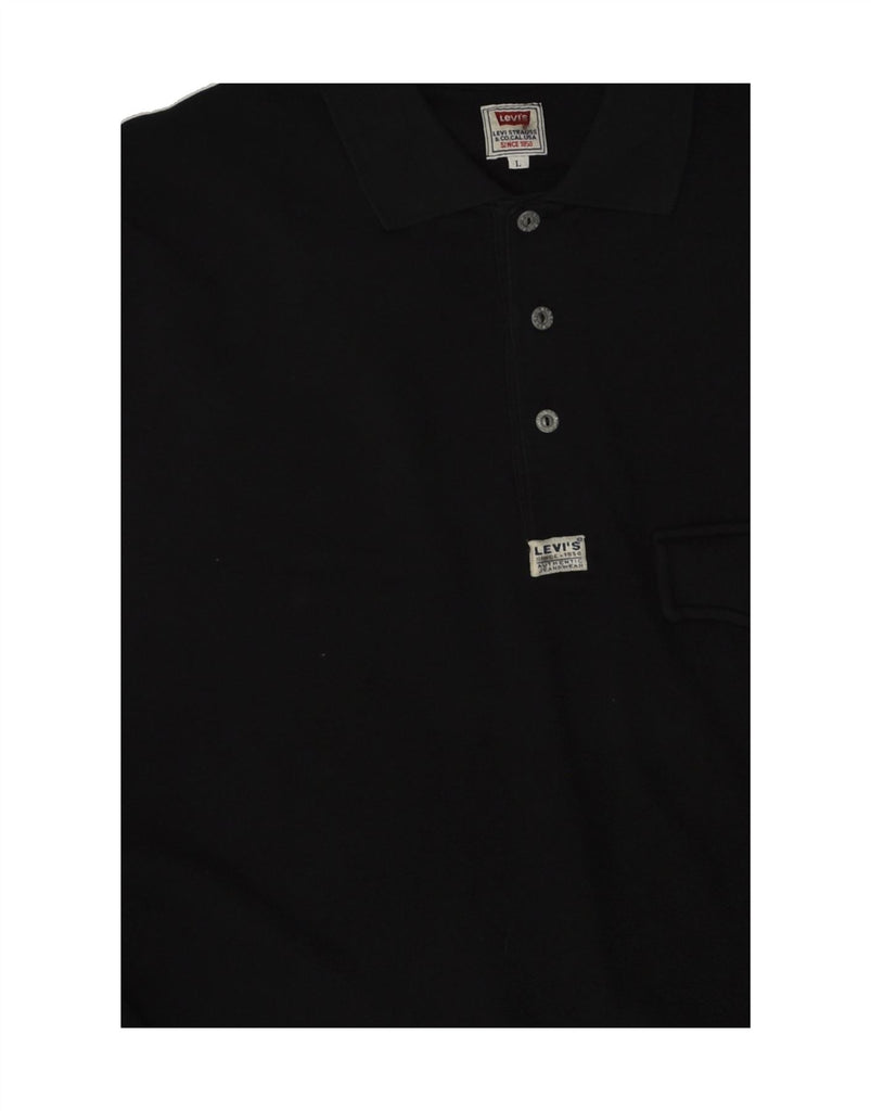 LEVI'S Mens Polo Shirt Large Black | Vintage Levi's | Thrift | Second-Hand Levi's | Used Clothing | Messina Hembry 