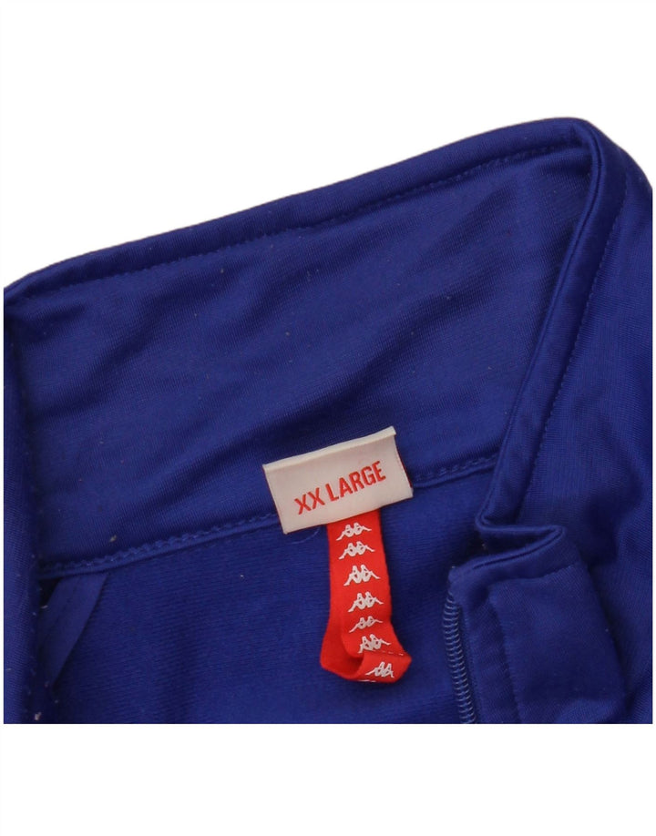 Kappa Mens Graphic Tracksuit Top Jacket 2XL Blue Colourblock
