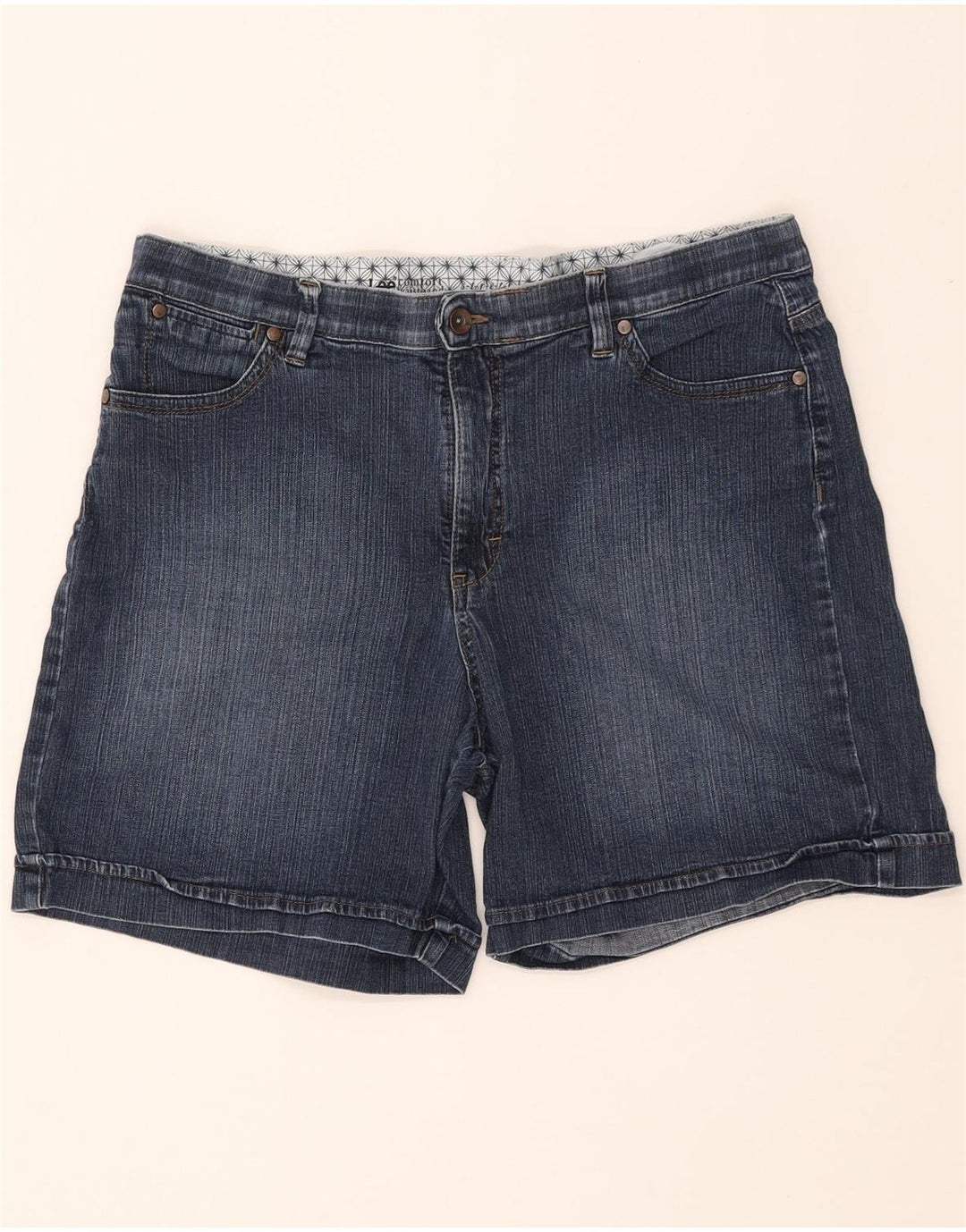 LEE Womens Denim Shorts US 18 2XL W36  Navy Blue Cotton Vintage Lee and Second-Hand Lee from Messina Hembry 