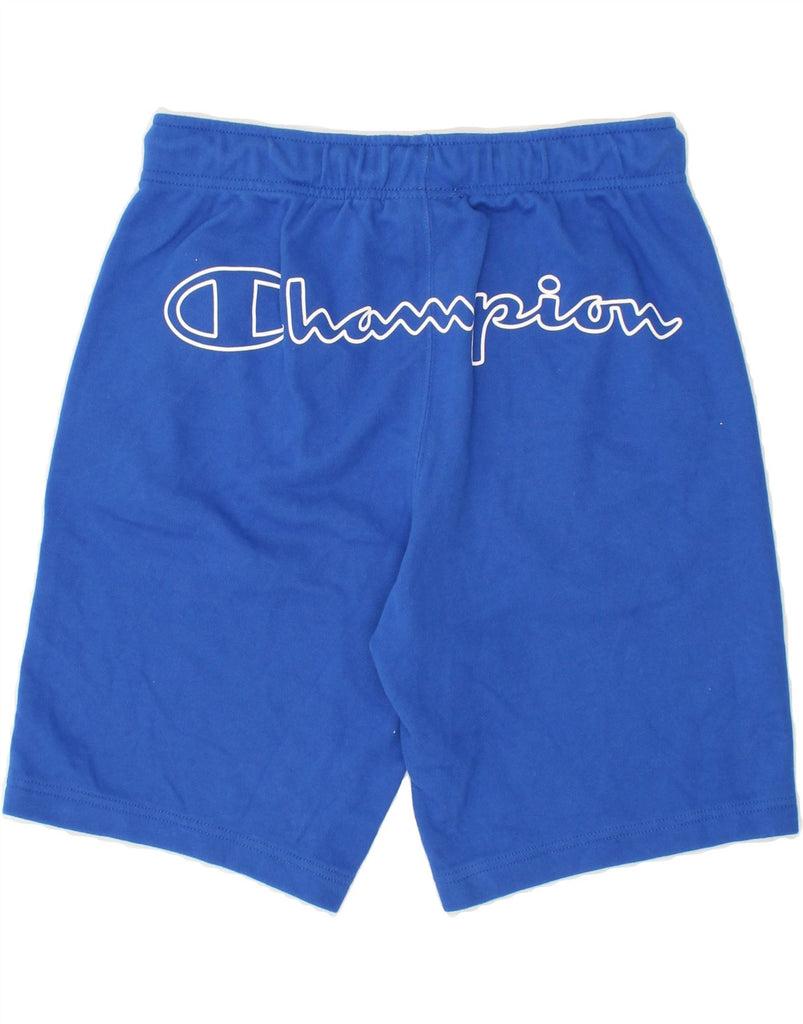 CHAMPION Mens Graphic Sport Shorts Medium Blue Vintage Champion and Second-Hand Champion from Messina Hembry 