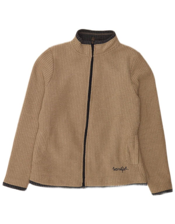 Weird Fish Womens Fleece Jacket UK 12 Medium Beige Polyester
