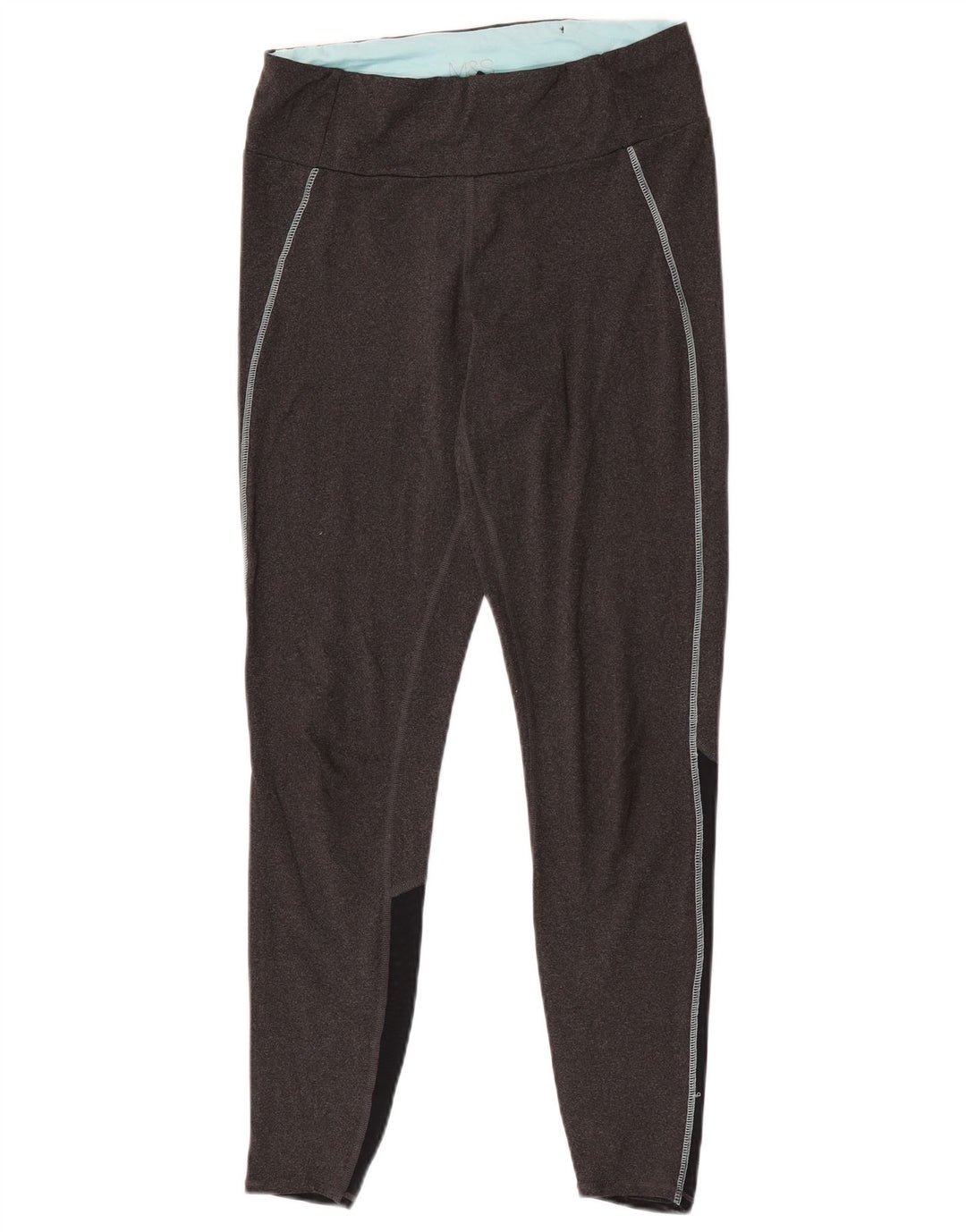 Marks & Spencer Womens Leggings UK 12 Medium Grey Colourblock Polyester