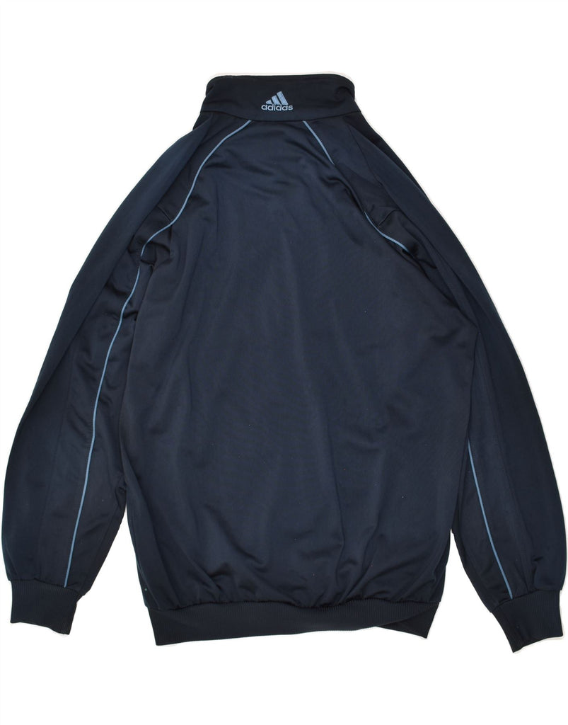 ADIDAS Mens Tracksuit Top Jacket UK 34/36 Small Navy Blue Polyester | Vintage Adidas | Thrift | Second-Hand Adidas | Used Clothing | Messina Hembry 