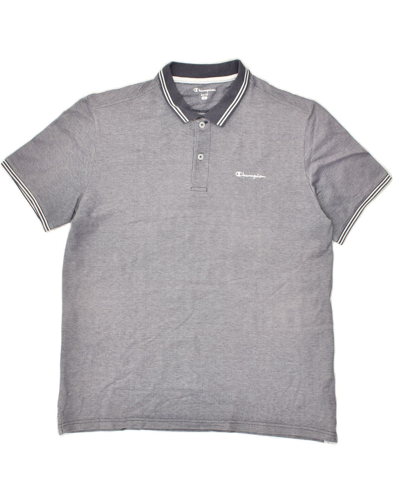 CHAMPION Mens Polo Shirt XL Grey Cotton | Vintage Champion | Thrift | Second-Hand Champion | Used Clothing | Messina Hembry 