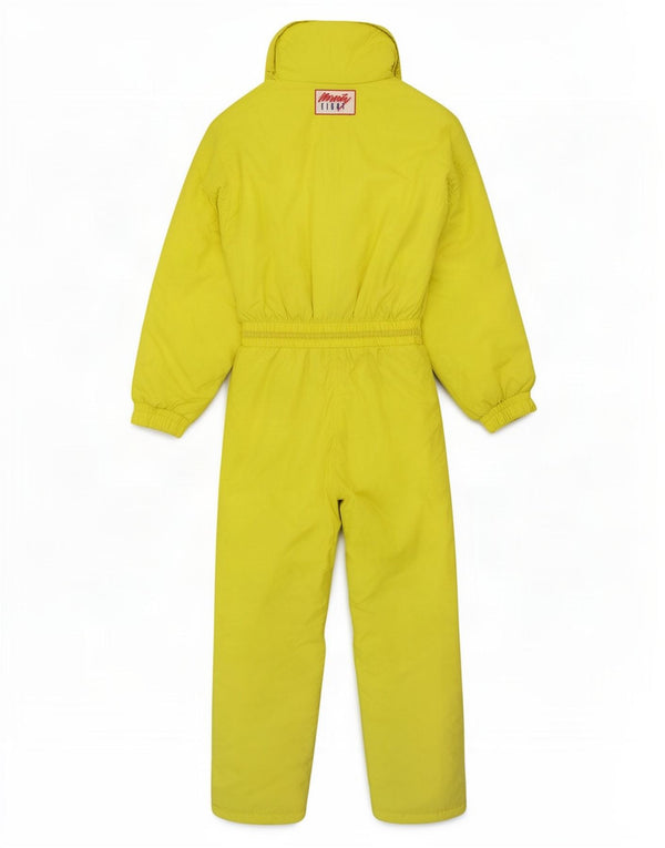Vintage Mens Graphic Ski Jumpsuit UK 38 Medium Yellow Polyamide