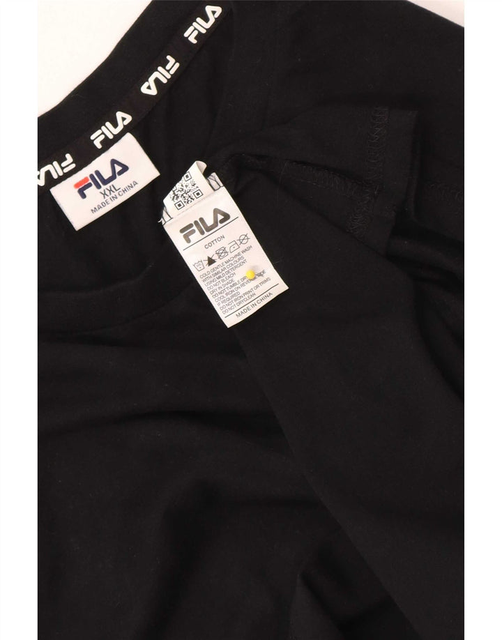 Fila Mens Vest Top 2XL Black Cotton