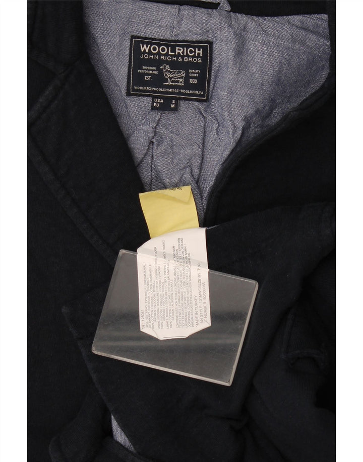 Woolrich Mens 3 Button Blazer Jacket UK 36 Small Navy Blue Cotton