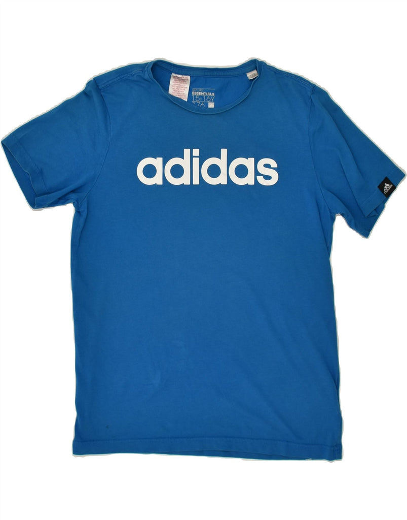 ADIDAS Boys Graphic T-Shirt Top 15-16 Years Blue Cotton | Vintage Adidas | Thrift | Second-Hand Adidas | Used Clothing | Messina Hembry 