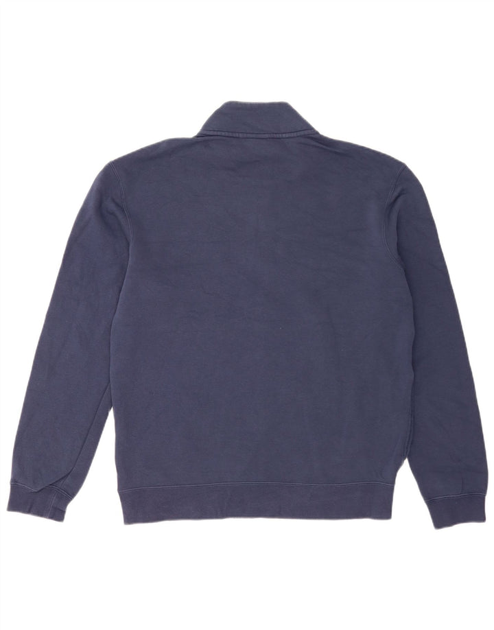 Nike Mens Zip Neck Sweatshirt Jumper Medium Navy Blue Cotton