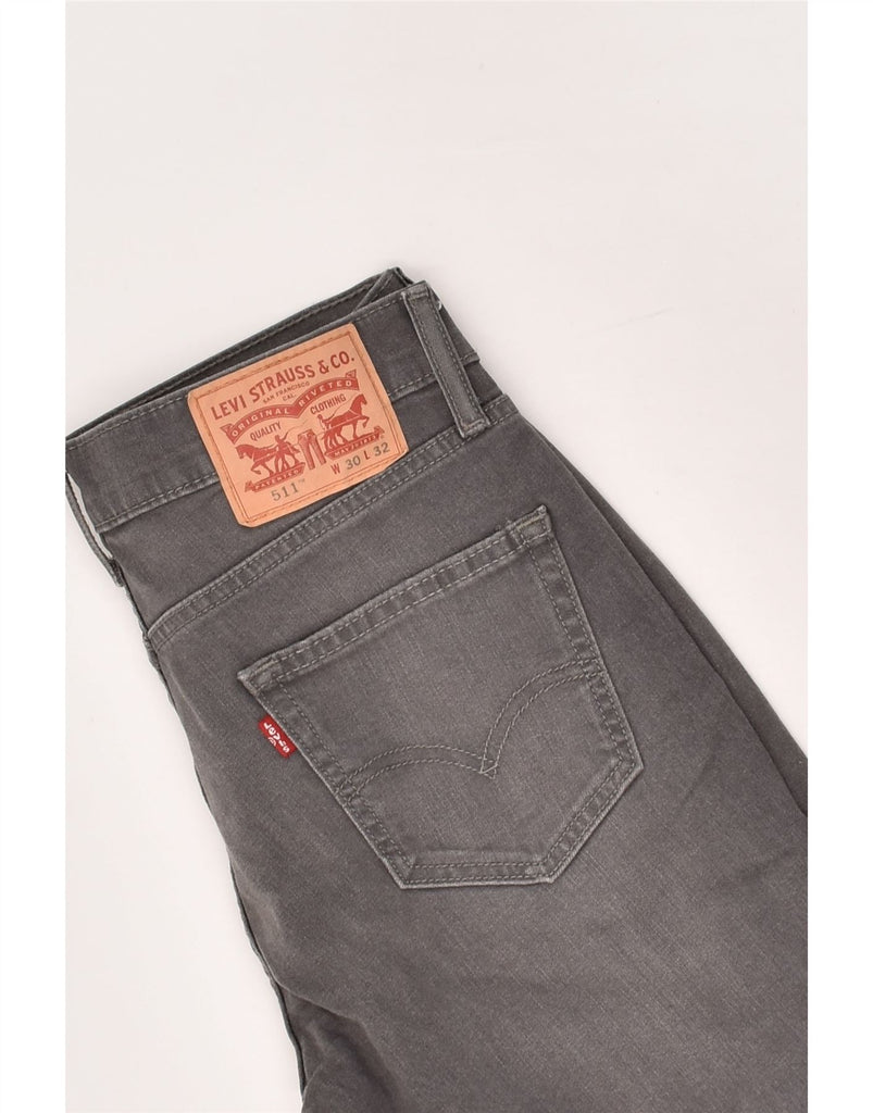 LEVI'S Mens 511 Skinny Jeans W30 L32 Grey | Vintage Levi's | Thrift | Second-Hand Levi's | Used Clothing | Messina Hembry 