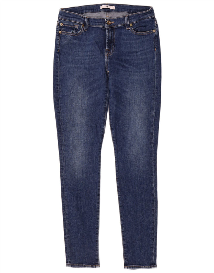 7 For All Mankind Womens Skinny Jeans W30 L30 Blue Polyester