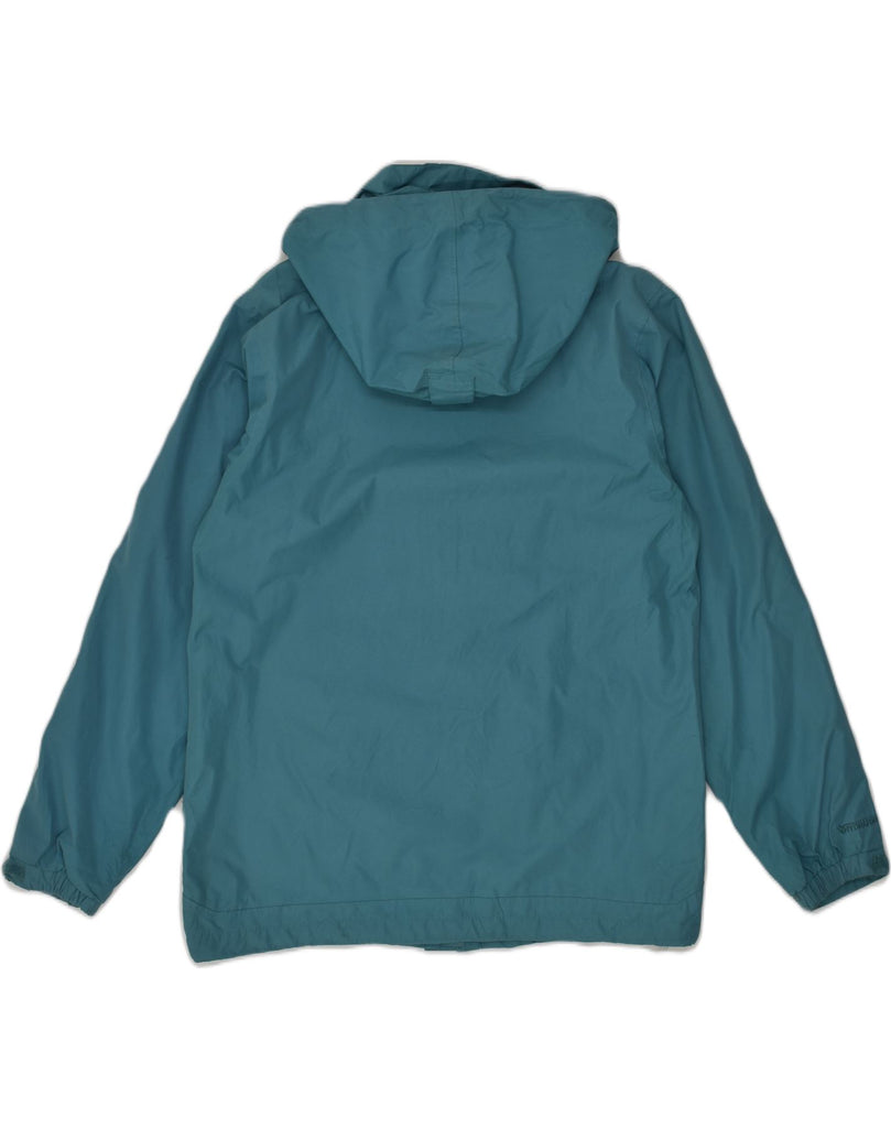 REGATTA Womens Hooded Waterproof Jacket UK 12 Medium  Turquoise Polyester | Vintage Regatta | Thrift | Second-Hand Regatta | Used Clothing | Messina Hembry 