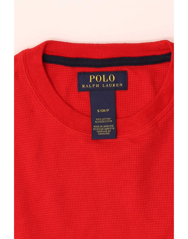 Polo Ralph Lauren Mens Regular Top Long Sleeve Small Red Cotton