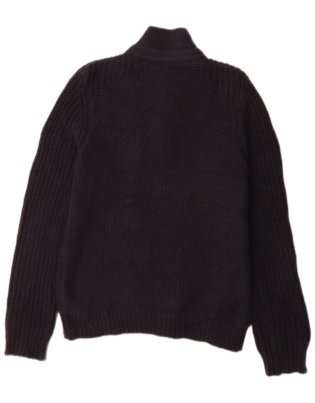 TED BAKER Mens Cardigan Sweater Size 4 Large Navy Blue Cotton