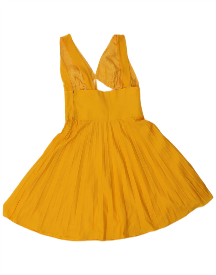 Vintage Womens Sleeveless A-Line Dress IT 46 Large Yellow
