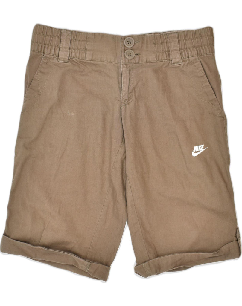 NIKE Girls Chino Shorts 11-12 Years W29 Brown Cotton Classic | Vintage | Thrift | Second-Hand | Used Clothing | Messina Hembry 