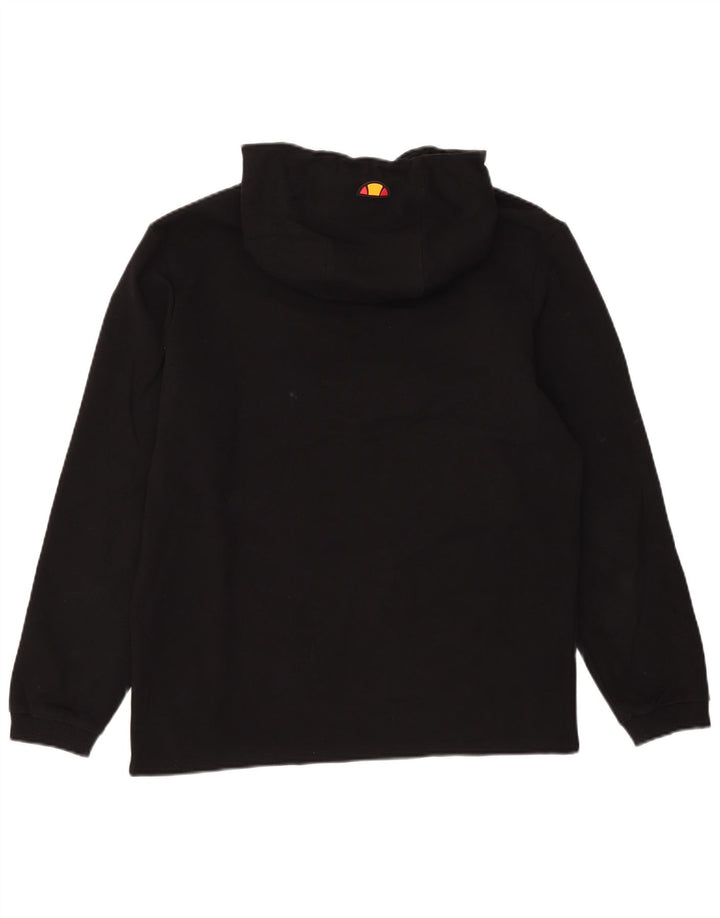 Ellesse Mens Hoodie Jumper Large Black Geometric Cotton