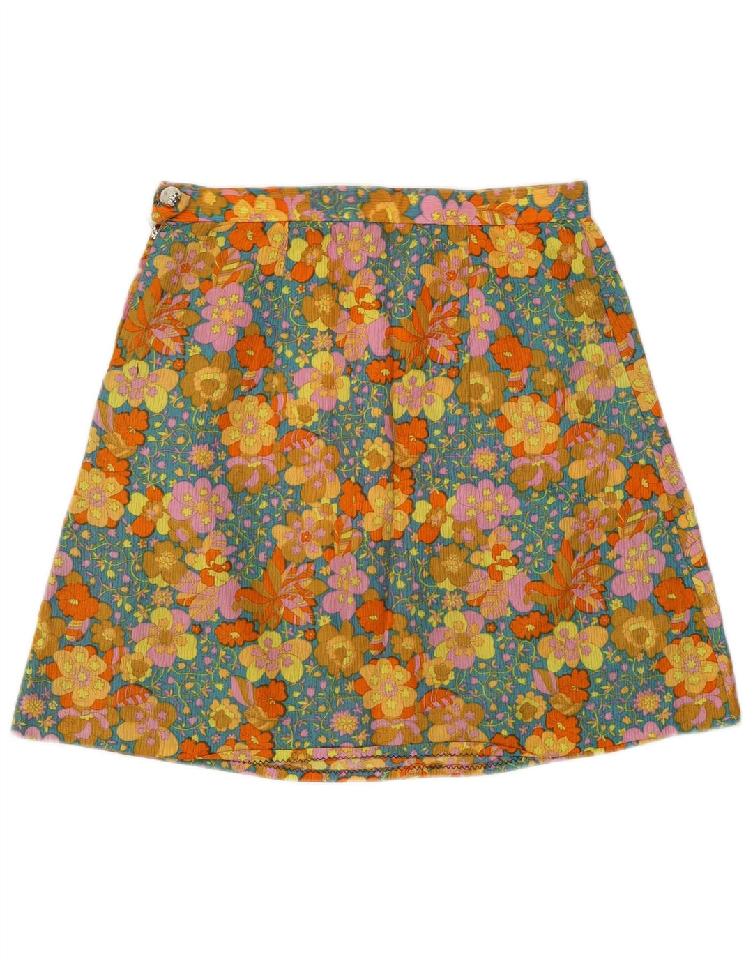 Vintage Womens A-Line Skirt W26 Small Green Floral