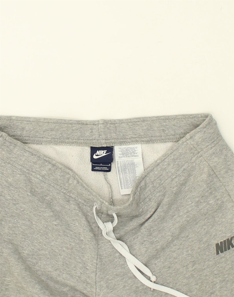 NIKE Womens Tracksuit Trousers Large Grey Cotton | Vintage Nike | Thrift | Second-Hand Nike | Used Clothing | Messina Hembry 