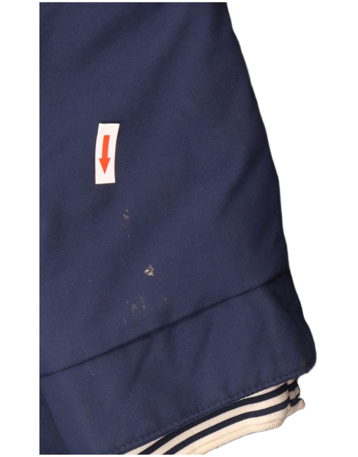 Adidas Mens Hooded Padded Coat UK 40 Large Navy Blue Polyester